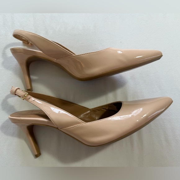 Calvin Klein Slingback Heels shoes size 7 tan nude - Picture 5 of 6